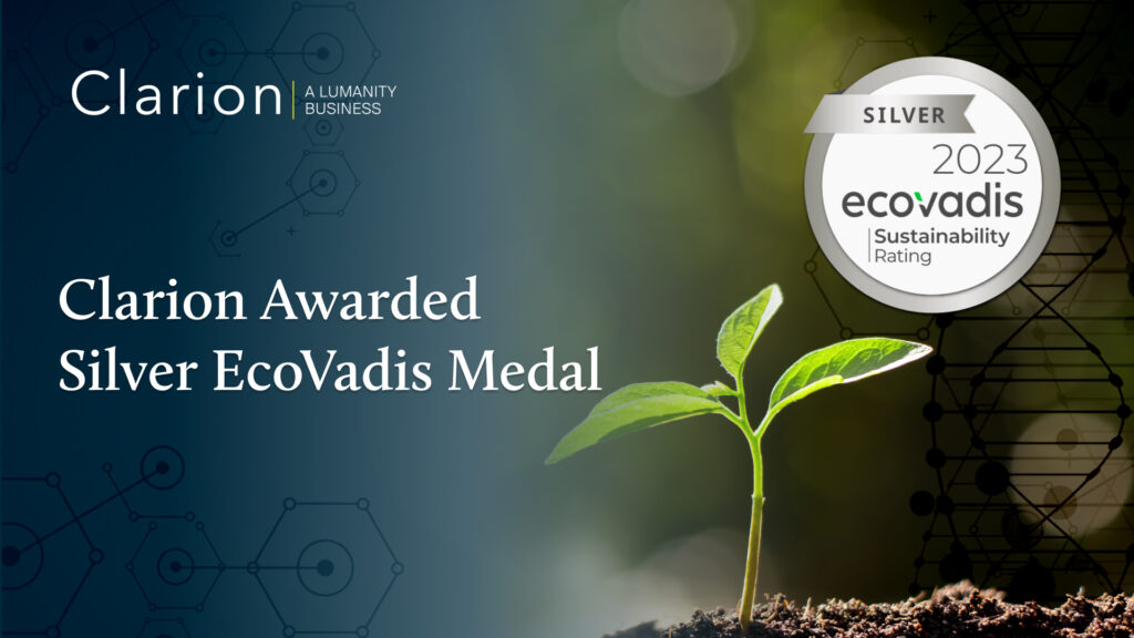 Clarion Awarded EcoVadis Silver Sustainability Rating